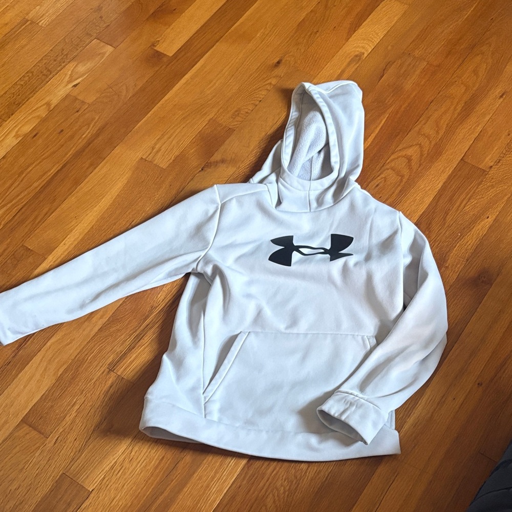 Under Armour gray Hoodie with Black Emblem